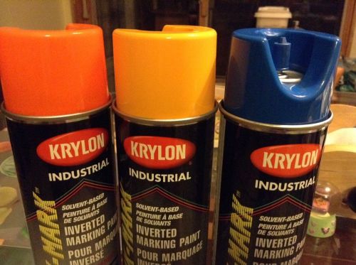 Lot Of 3 Krylon Industrial Inverted Marking Paint