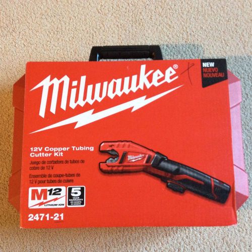 Milwaukee 2471-21 m12 12 volt copper tubing pipe cutter ** new for sale
