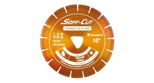 10&#034; Soff Cut Orange XL10-4000 Ultra Early Entry Diamond Blade w/ Skid Plate
