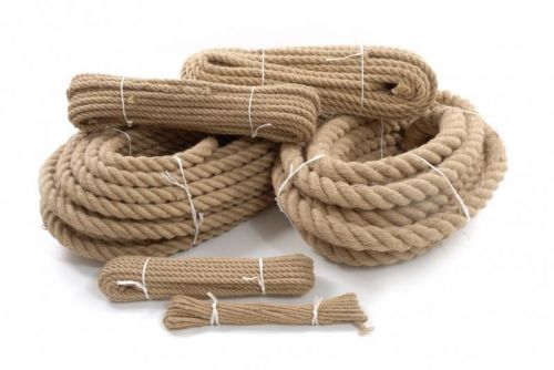 Natural jute rope twine cord strand twisted braided decking garden boating sash for sale