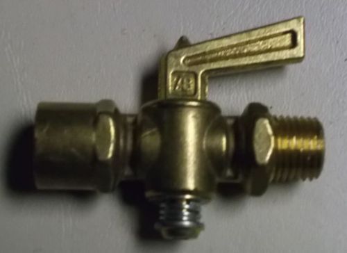 Brass  pet cock valve, gas, oil, fuel 1/4 inch male / female npt for sale