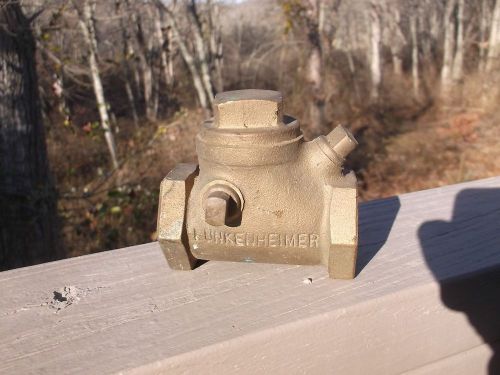 2 vintage lunkenheimer brass 3/4 200 trap? valves for gas or steam engine? for sale