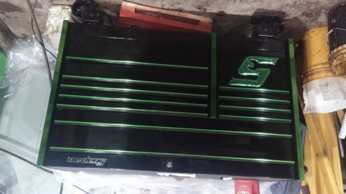 master series snap on tool box-black/green