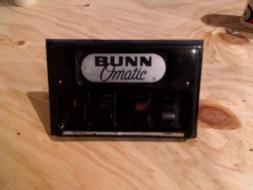 Bunn-o-matic coffeemaker face plate with switches -- used
