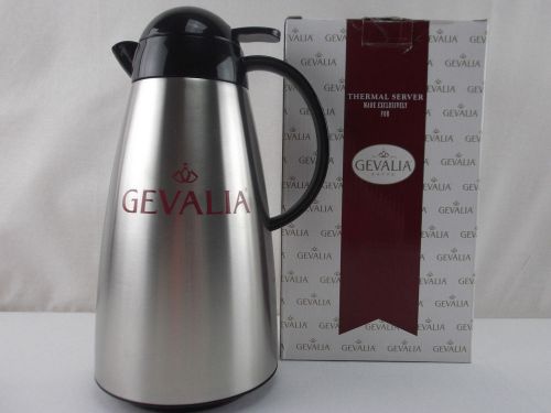 NEW GEVALIA KAFFE STAINLESS STEEL THERMAL SERVER HOT COFFEE BEVERAGE COCO MILK