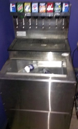 8 flavor soda fountain dispenser with drop in cabinet for sale
