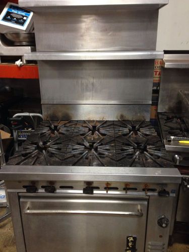 Montague Legend Heavy Duty Six Burner, 36&#034; Range With Overshelves