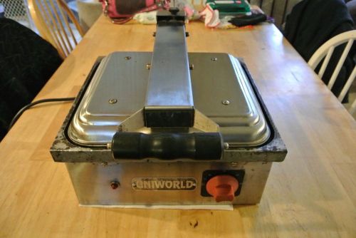 Uniworld sas-10001 stainless steel panini grill sandwich 14x13 used for sale