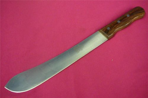 CAPCO PROFESSIONAL BUTCHER KNIFE 12&#034; JAPAN SS BLADE BULLNOSE STYLE WOOD HANDLE