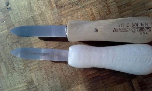 Two (2) dexter russell oyster knives. # s121 and  #s1712 3/4 nh. new haven style for sale