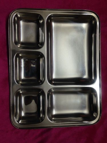 Stainless steel thali tray (5 compartments) for sale