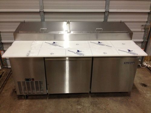 Norpole 71&#034; Commercial Pizza Prep Table Refrigerated NP2R-PT New 2 Door S/S