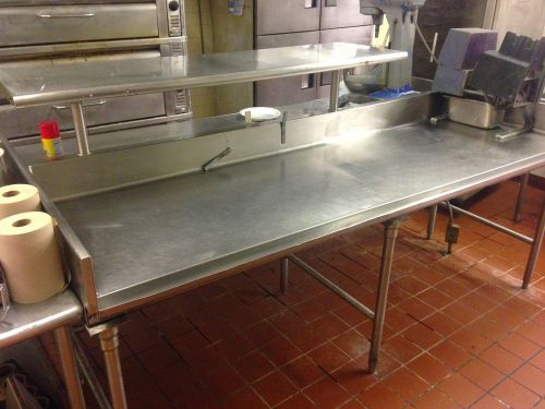 Double sided stainless steel bakers table 8&#039; x 58&#034; for sale