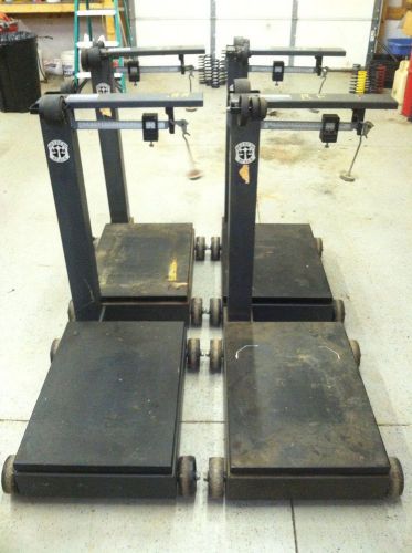 Set of 4 cardinal detecto mechanical portable platform scale 1000 lb for sale