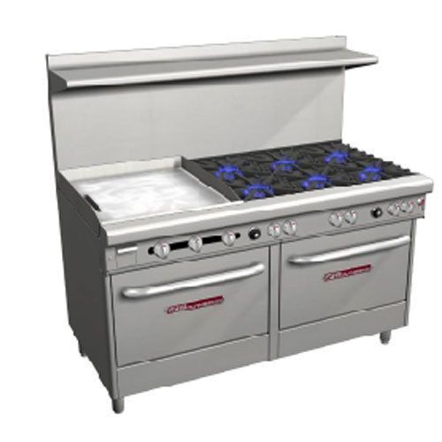 Southbend 4601aa-2gl range, 60&#034; wide, 6 burners with standard grates (33,000 btu for sale