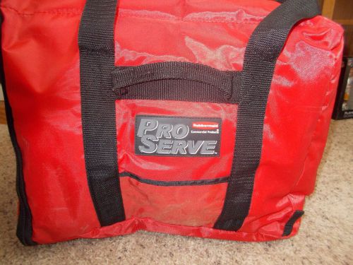 Rubbermaid PRO SERVE RED INSULATED PIZZA DELIVERY BAG 18&#034; x 17 1/4&#034; HOLD 6 PIZZA