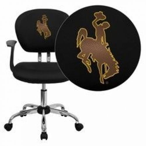 Flash Furniture H-2376-F-BK-ARMS-40020-EMB-GG Wyoming Cowboys and Cowgirls Embro