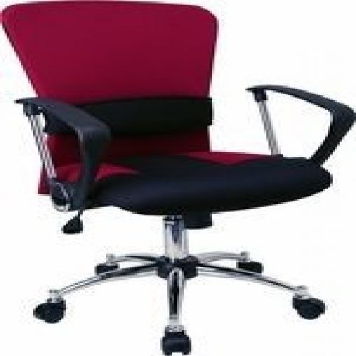 Flash Furniture LF-W23-RED-GG Mid-Back Burgundy Mesh Office Chair