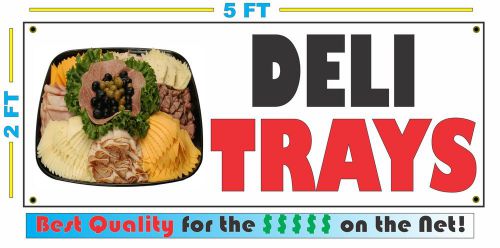 Full Color DELI TRAYS BANNER Sign NEW XL Larger Size Best Quality for the $$$