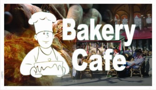 Ba951 bakery cafe cake shop display banner shop sign for sale