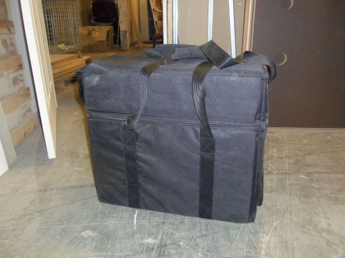 NEW BLACK NYLON LARGE INSULATED FOOD CATERING PIZZA DELIVERY CARRIER BAG CASE
