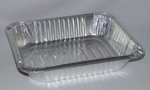 Novelis HALF SIZE 1/2 Aluminum Foil STEAM TABLE pan tray NEW case 100 qty 456B