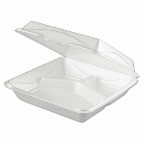Enviroware 9&#034; 3 Comp Foam Hinged Containers, 200 Containers (DZO GFHC9-3)