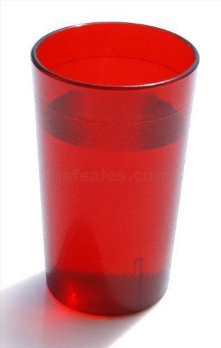 12 pcs 16 OZ Red Restaurant Tumbler Beverage Cup, Stackable  Break-Resistant