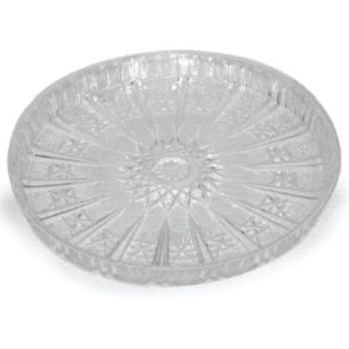 Pastries Cake Tray 11&#034; Round Crystalware Royal Industries NC 110 CLR-Set of 6