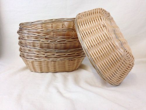 (13) 9&#034; RESTAURANT QUALITY WOVEN OVAL BREAD BASKETS RESTAURANT TABLETOPT26