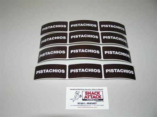 (12) VENDSTAR 3000 PISTACHIOS LABEL STICKERS / New OEM-Free 2-5 Day USA Shipping