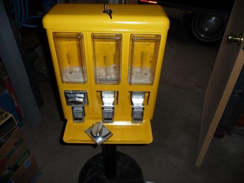 Nice triple candy and gum ball machine for sale