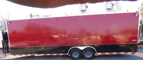 Concession trailer 8.5&#039;x28&#039; red - food catering event (with appliances) for sale