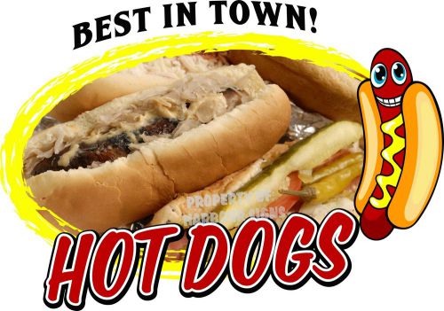 Hot Dogs Combo 24&#034; Decal Hotdogs Concession Restaurant Food Truck Vinyl Sign