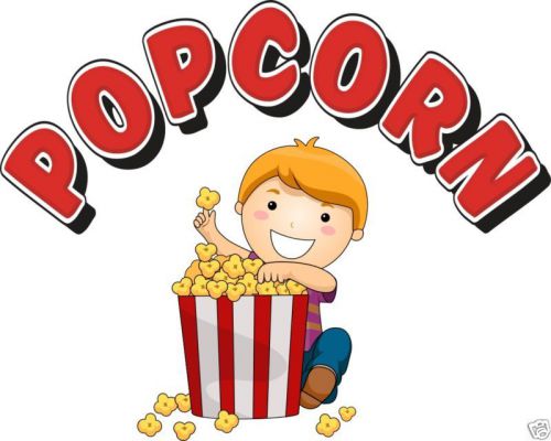 Popcorn Concession Decal 12&#034; Vendor Fast Food
