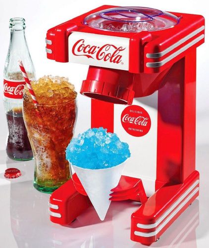 Coca cola snow cone machine sno maker shaved ice nostalgia electrics rsm702coke for sale