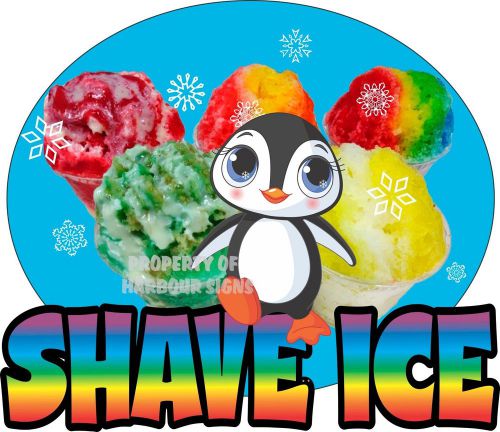 Shave Ice Decal 14&#034; Hawaiian Concession Trailer Food Truck Cart Van Vinyl Menu