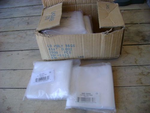 300 4x4 CLEAR Flat Poly Bags, Plastic Bags  - 3 packages of 100
