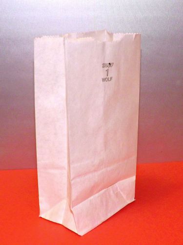 1lb 500 PACK White DURO FLAT BOTTOM Grocery Bags 3.5 x 2 x 7
