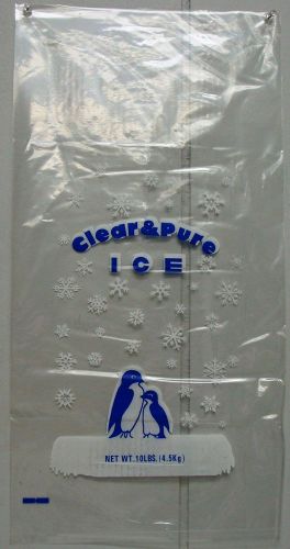 CLEAR &amp; PURE ICE BAGS 10 LB / 1,000 COUNT *NO TIES OR DRAWSTRINGS*