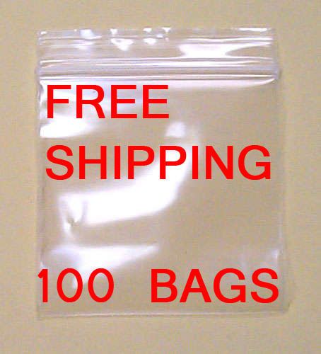 New Lot of 100 2 x 2 inch Zip lock Plastic square clear jewelry craft dime bags