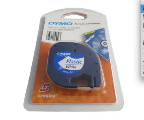 2 pcs DYMO Labelmaker LetraTag 91201 white plastic tape  DYMO LT tape LT-100