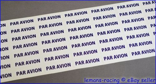 &#034;PAR AVION&#034; AirMail 378 pieces Blue White Post Vinyl Labels Decals Stickers
