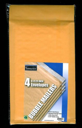 1 Package of 4 - A+ Homework 6 X 9.25 Inch Bubble Mailers