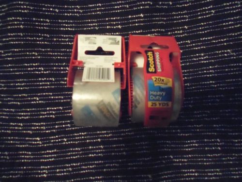 2-SCOTCH HEAVY DUTY SHIPPING TAPES 25 YDS. EACH