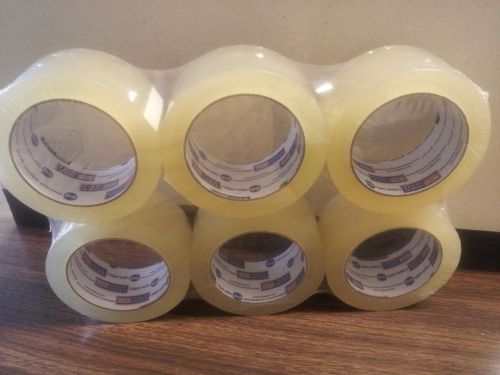 1.6MIL CLEAR CARTON SEALING PACKAGING TAPE 2&#034; x 330 FEET ( 6 ROLLS ) MADE IN USA
