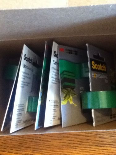 3M Scotch Expressions Tape Removable Dark Green 6 pack lot NEW sport craft