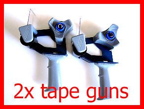 ?2X PACKAGING TAPE DISPENSER TAPE GUN PACKING ? WORKS WITH 48mm TAPE ROLLS?