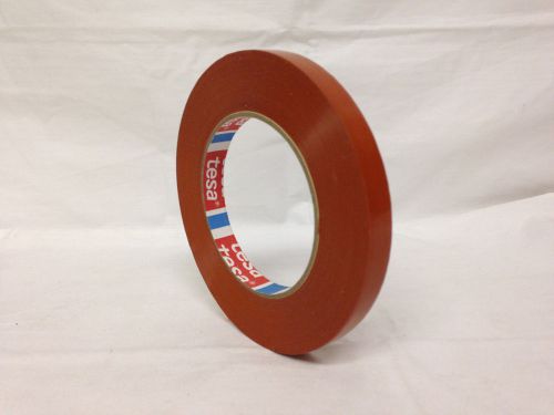Lot of 12 rolls tesa industrial poly strapping tape! orange 1/2&#034; x 60 yds for sale
