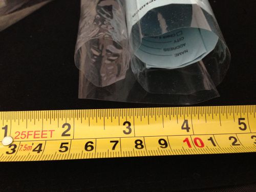 Clear pvc plastic heat shrink wrap seals bands 1.75&#034; / 45mm diameter tubing for sale